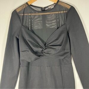 Love By Design | Dresses | Love By Design Iris Plunge Neck Long Sleeve Maxi  Dress Black Womens Medium | Poshmark